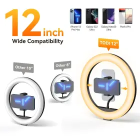 Todi 791386787073 12 Inch Ring Light With 63 Extendable Tripod Stand Selfie #3