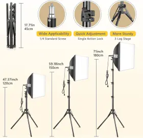 Torjim 696567609154 Softbox Photography Lighting Kit 16ftft X Professional #3