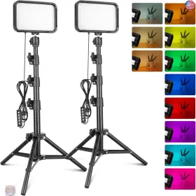 Torjim 739437902297 Rgb Photography Video Lighting Studio Lights With Adjustable Tripod
