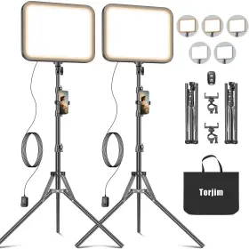 Abc01 Torjim 12ftft Led Video Light Kit High Brightness 5 Lighting Modes