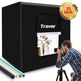 48travorfbaus Travor Photo Box Studio Light 35 Inch /90cm Adjustable Brightness Shooting Ten