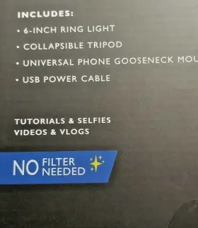 Traxx 922346550065 6 Inch Ring Light Tripod Universal Phone Mount Selfies Videos Vlogs Social Media #3