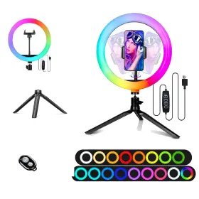 Tripodtree 607816446758 10 Inch Selfie Ring Light With 4 Desktop Tripod Stand And 1 Phone Holder Led
