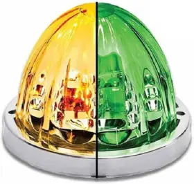 Trux Accessories 848379129980 Dual Revolution Amber/green Watermelon Led With Tower Bulb And Lock Ring