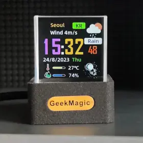 Turbo-roofinds 726085012409 Geekmagic Giftv Crystal Cube Photo Display Holographic Desktop Smart Weather Sta #2