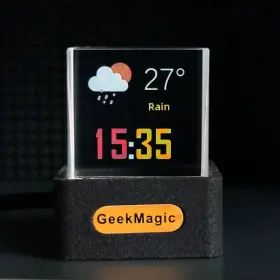 Turbo-roofinds 726085012409 Geekmagic Giftv Crystal Cube Photo Display Holographic Desktop Smart Weather Sta #3