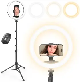 Ubeesize 840322304093 12 Inch Selfie Ring Light With 62 Extendable Tripod Stand And Remote Led Ci