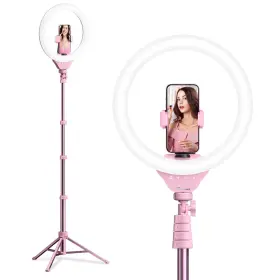 Ubeesize 840322304215 12ftft Selfie Ring Light With 62 Tripod Stand For Video Recording Live Strea