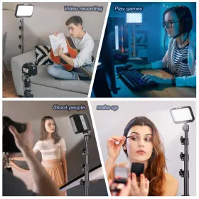 Ubeesize 840322305854 Led Video Studio Light Kit - 16 Color Filters Adjustable Tripod Stand With Ba #2