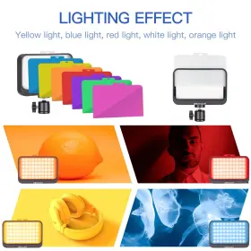 Ubeesize 840322305854 Led Video Studio Light Kit - 16 Color Filters Adjustable Tripod Stand With Ba #3