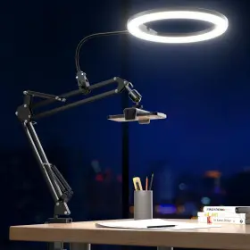 Ubeesize 840322305892 10 Inch Ring Light With Overhead Phone Mount Led Selfie Stand And Pho