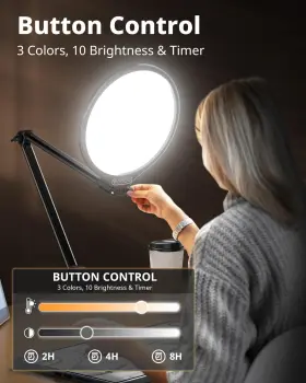 Ubeesize 840322307780 10 Inch Key Light For Streaming Desk Ring With Adjustable Arm Zoom Lighti #3