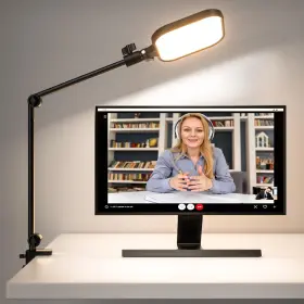 Ubeesize 840322308701 Streaming Light 8 Inch Ring For Desk With Clamp And Adjustable Arm Zoom L