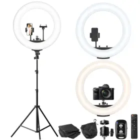 Ubeesize 840322309029 22ftft Ring Light With 72ftft Stand 65w Large Phone Holder Dimm