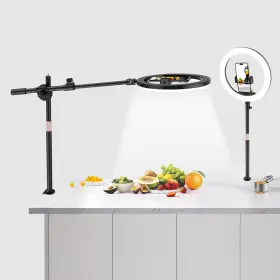 Ubeesize 840322309418 12 Inch Ring Light With Overhead Phone Mount Led Holder An