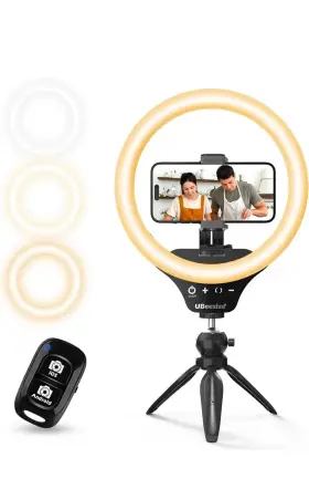 Ubeesize 850018402255 Selfie Ring Light With Tripod Stand Black Led Circle Light/live Stream