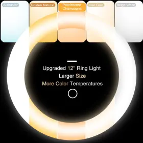 Tbc001 Ubeesize 12ftft Selfie Ring Light With 62 Tripod Stand For Video Recording Live #2