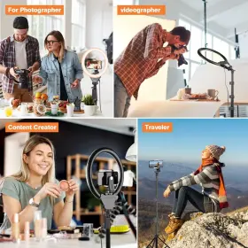 Tbc001 Ubeesize 12ftft Selfie Ring Light With 62 Tripod Stand For Video Recording Live #3