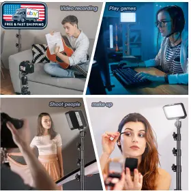 Tcb001 Ubeesize Video Lighting Kit Led Panel Tripod 10%-100% Dimmable Professional #2
