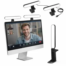 Ub-f663zbk-1 Ubeesize Dual Webcam Light For Monitor Video Conference Lighting With Adjustable Stan