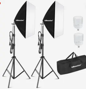 Ub010 Ubeesize Softbox Photography Lighting Kit 27 Inch X 20 Continuous F/s