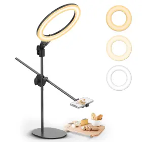 Ulanzi 063410000881 Upgraded Base Ring Light Desk With Horizontal Boom Arm 10 Inch