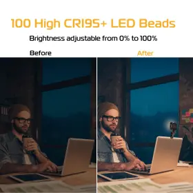 Vl100x Ulanzi 716053674937 Selfie Light Clip Led Panel For Phone/laptop/tablet/computer Bicolo #2