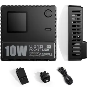 C10rgb Ulanzi Pocket Rgb Video Light 10w Led Fill 1800k-9000k 3300mah