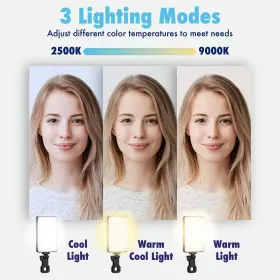 Ultra Clarity Cables 860010255148 120 Led Phone Light Selfie 3000mah Rechargeable Clip Video 25009000k #2