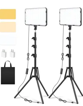 Unicucp 445034539523 2 Pack Led Video Photography Lighting Kit With 62.99ftft Tripod Stand