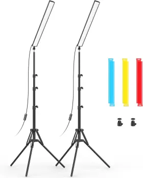 U-bd-b3 Unicucp 2 Pack Led Video Light Stick With 62.99ftft Tripod Stand/color Filter Dimmable 25
