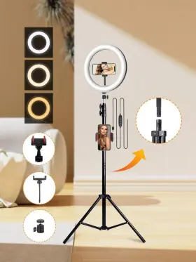 Universal 629722868240 12 Inch Professional Selfie Ring Fill Light Extension Rod On-site