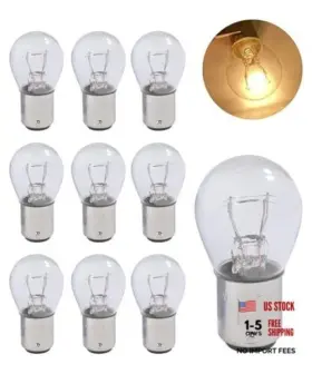 Unlrae 2837scd001 10 Pcs Brake Light Bulb Miniature 1157 Tail Car Accessories P21/5w