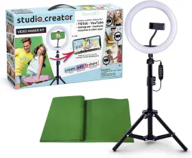 872001 Usa So Diy Tiktok Instagram Youtube Ring Light With Green Screen And Phone Mount Tri