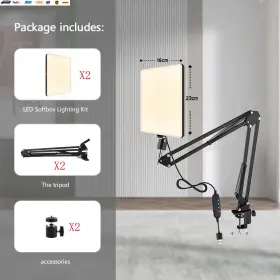Usa-viralfinds 313034864808 Led Photography Light Selfie Lights Conference Lighting Photo Studio Lamp With S
