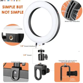 Usa-viralfinds 313035085028 Ring Light Led Lamp Lighting With Clip On Laptop Computer For Video Conference Z #3