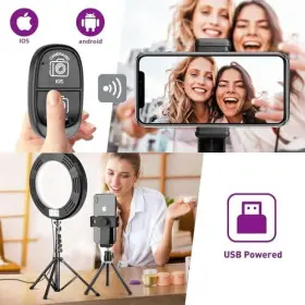 Rl-08 Valusin Selfie Ring Light With 3 Stands And 2 Phone Holders Well 14 Colors Of Led #3
