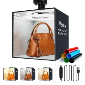 Zd40 Vevelux 16 Inch X16 Photo Studio Light Box With 120 Leds 3 Color Temperatures Profes