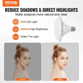 Vevor 197988091738 Softbox Lighting Kit 20 In X 28 30w 5500k Led Bulbs Adjustable Stand