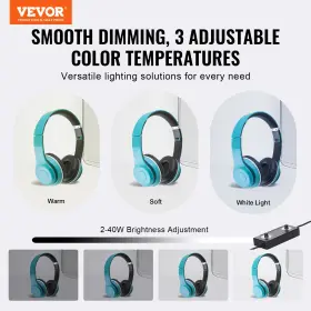 Vevor 197988225836 Photo Studio Light Box 20 Inch X20 3000-5600k Adjustable 3 Color Temperatures