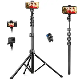 Victiv 762704527886 71 Inch Phone Tripod Camera Stand With Remote And Holder St
