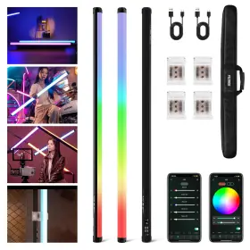 Wy-k90 Viltrox K90 2 Pack Rgb Tube Light 30w 38inch Large Rgbwy Photography Led Video Stick