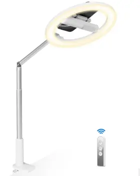 Us-ap-r6w Viozon Extendable Phone Stand With 10ftft Led Ring Light Overhead Mount Compatible W