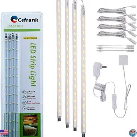Ls1803k-40-2 Visit The Cefrank Store 4-pack 16 Inch Linkable Led Light Bars - Slim Warm White 3000k Plug And Play