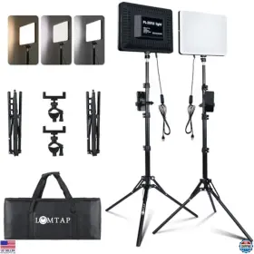 B0cwl7xc1c Visit The Lomtap Store Professional Video Lighting Kit - 6.5ft Stand Phone Holder And Carry Bag