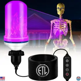 B0fdkyzjzm Visit The Makevivi Store Led Skull Lighting Kit - Purple Flame Motion Chest Light For Halloween Decor