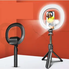 Vista Shops 723466574006 Self Video Portrait Soft Halo Light Stand With Dual Led And Bluetooth