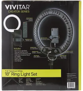 Vivitar 313033414493 Aro De Luz Grande Profesional 18 Pulgadas Para Celular Grabar Videos Con Tr Pode #3