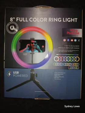 Vivitar 681066020333 8 Inch Full Color Ring Light Usb Powered