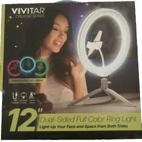 Vivitar 681066083994 Creator Series 12 Inch Dual-sided Full Color Light Ring